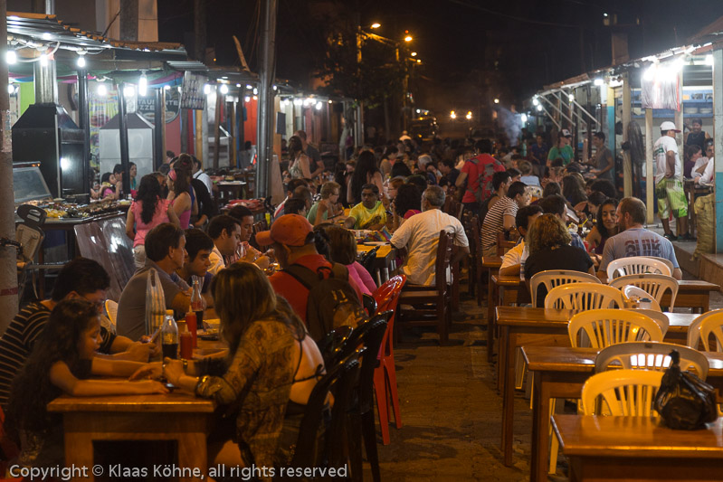 Straßenrestaurant in Puerto Ayora auf der Isla Santa Cruz